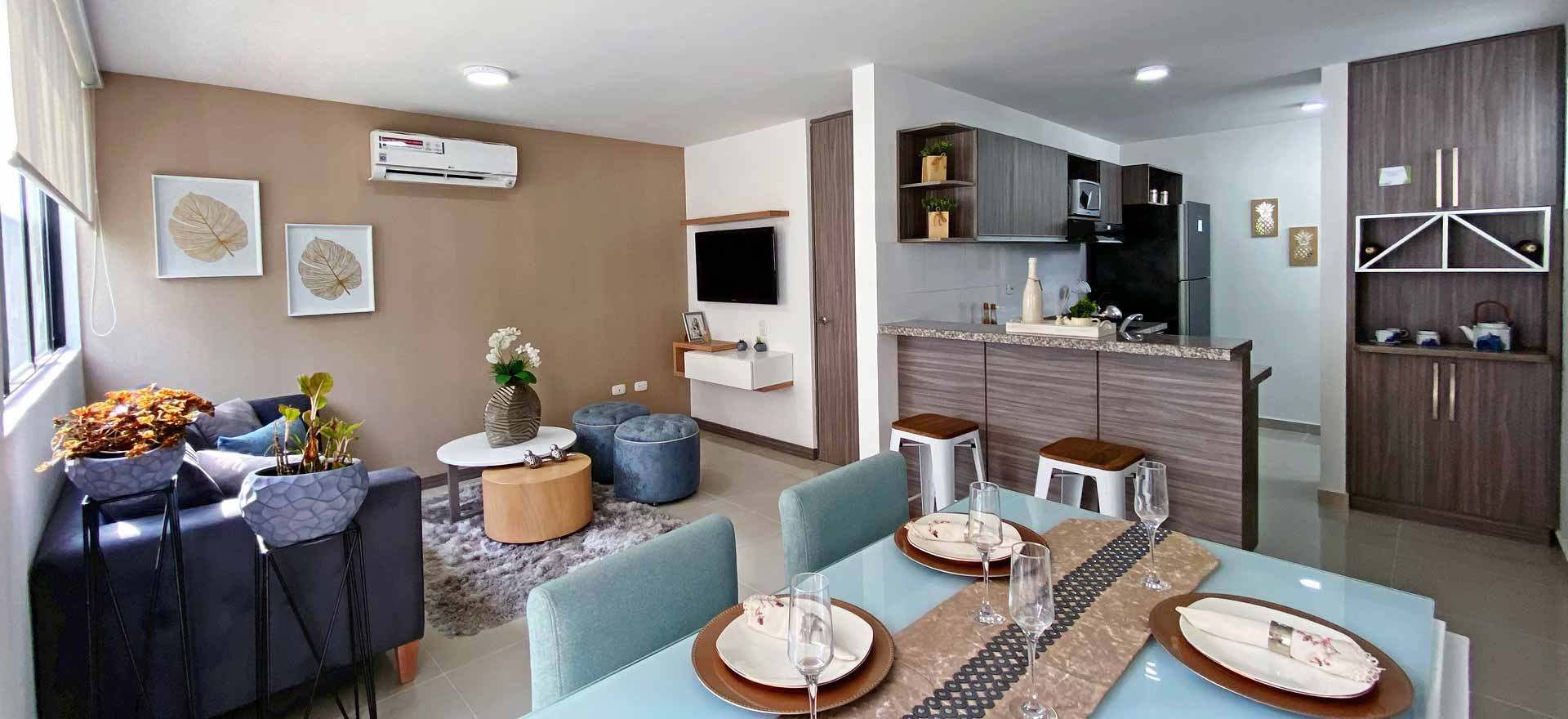 Comedor de un apartamento de Malibú
